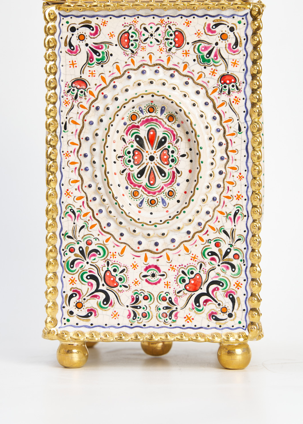 Tall Casket of Russian Pattern with a Horse Mane and Pigtail 2