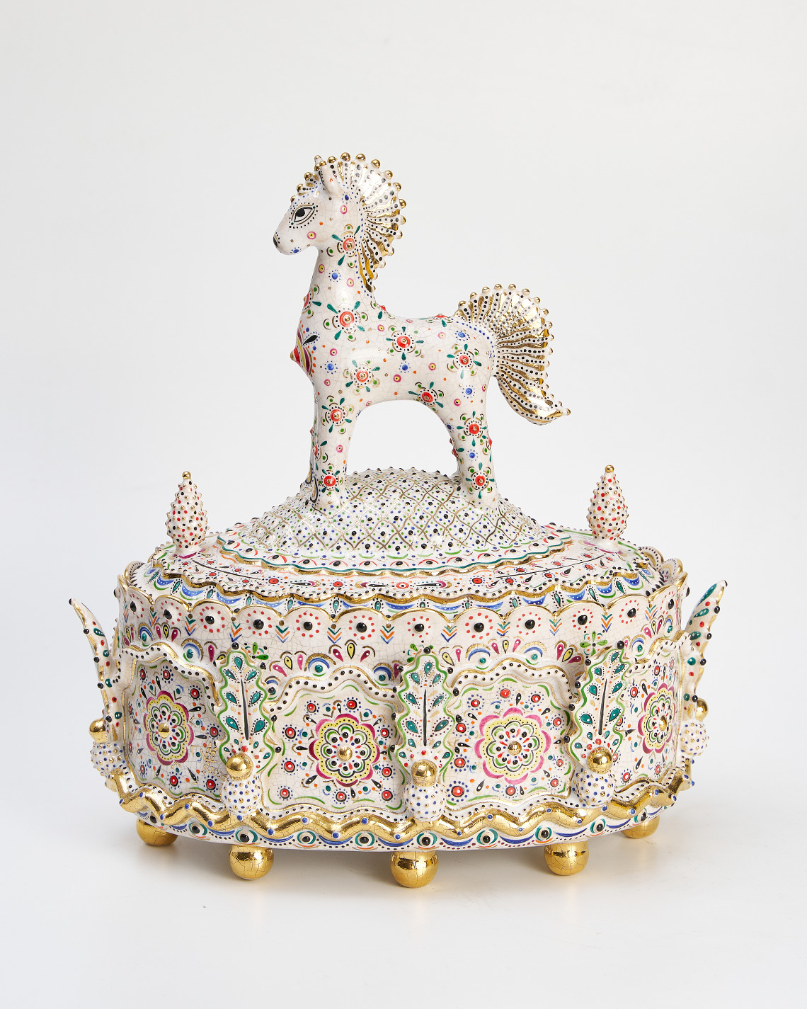 The Casket of the Noisy Horseman. With a Golden Mane and Eight Oleander Leaves