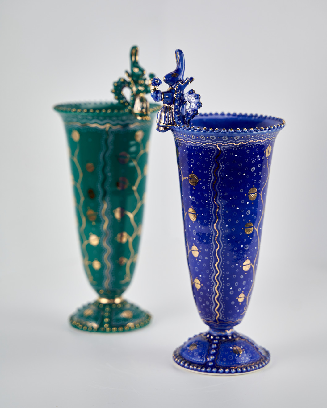 Vases created by the masters of the Mystic Forest (blue/green)